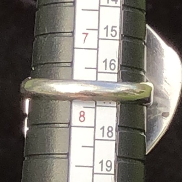 Vintage 8.5 Sleeping Beauty Turquoise Sterling Silver Ring by Bernadette Eustace - Picture 6 of 12